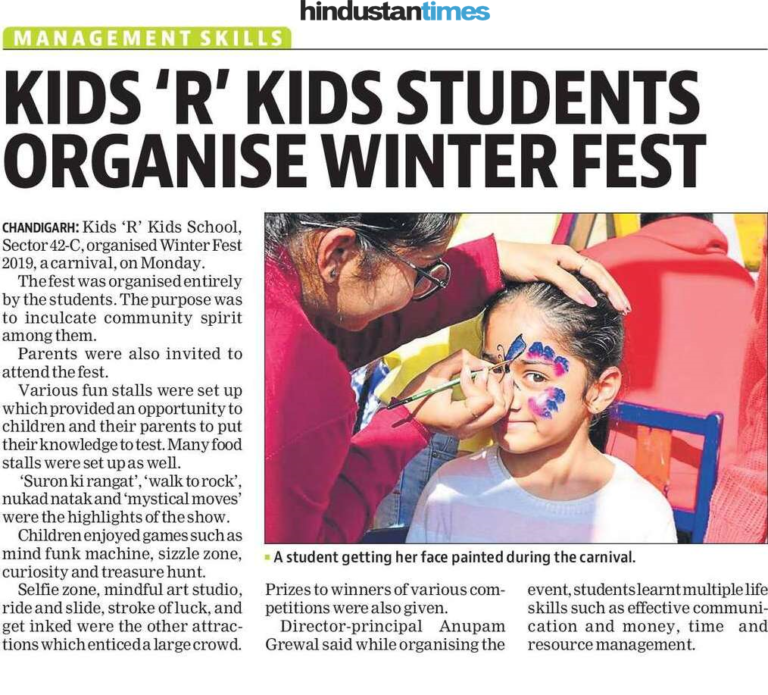 Kids 'R' Kids students organise Winter Fest Kids 'R' Kids